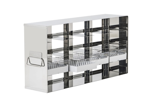 [SASH4.4-235] Stainless steel side access rack to hold 2” cryo boxes