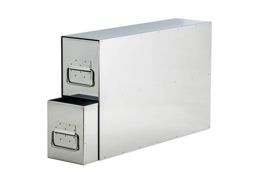 [8162141] 2 x Stainless Steel Bins in Outer