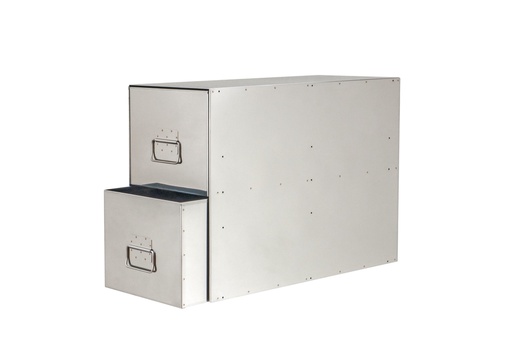 [872260] 2 x Stainless Steel Bins in Outer