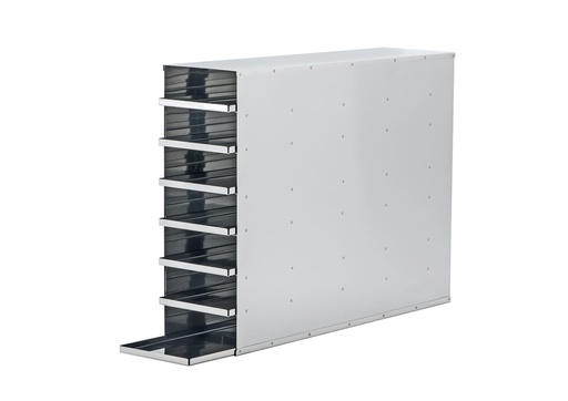 [UN194107] Stainless steel rack with 7 trays to hold 2" boxes