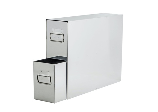 [802141] 2 x Stainless Steel Bins in Outer