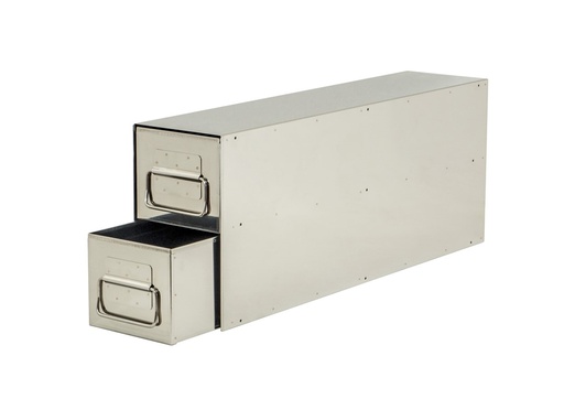 [O2B-140-450-235] 2 x Stainless Steel Bins in Outer