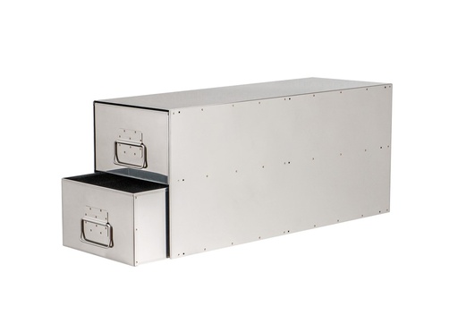 [O2B-140-450-300] 2 x Stainless Steel Bins in Outer
