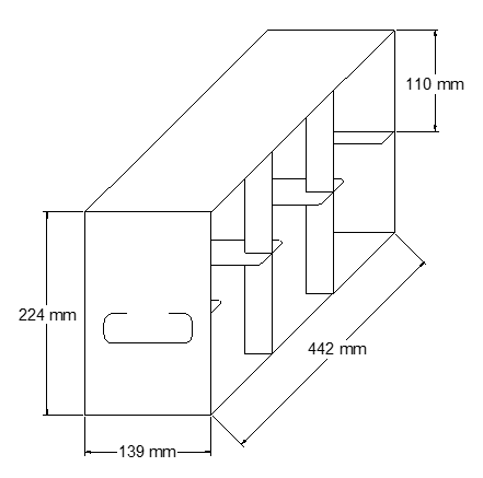 Stainless steel side access rack to hold 4” cryo boxes