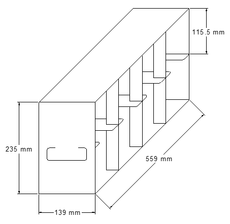 Stainless steel side access rack to hold 4” cryo boxes