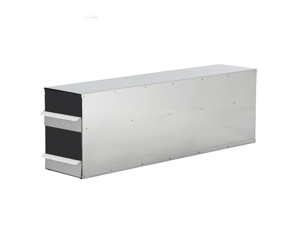 Stainless Steel Rack with 2 Offset Lip-Pull Trays