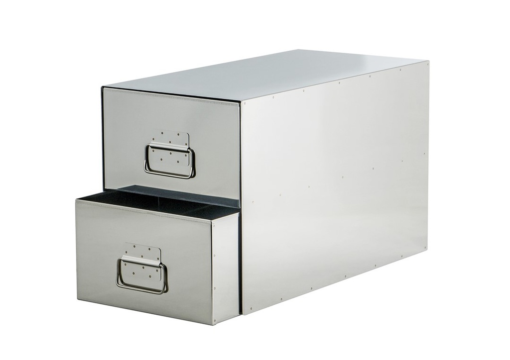 2 x Stainless Steel Bins in Outers