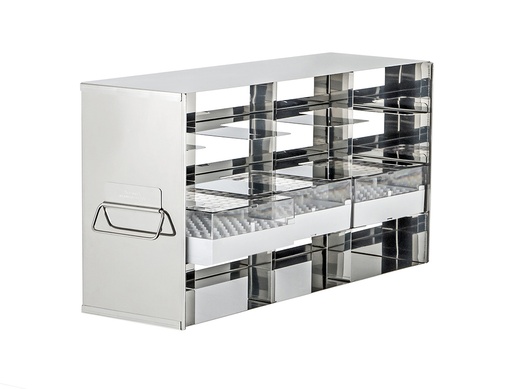 [SASH3.4-224] Stainless steel side access rack to hold 2” cryo boxes
